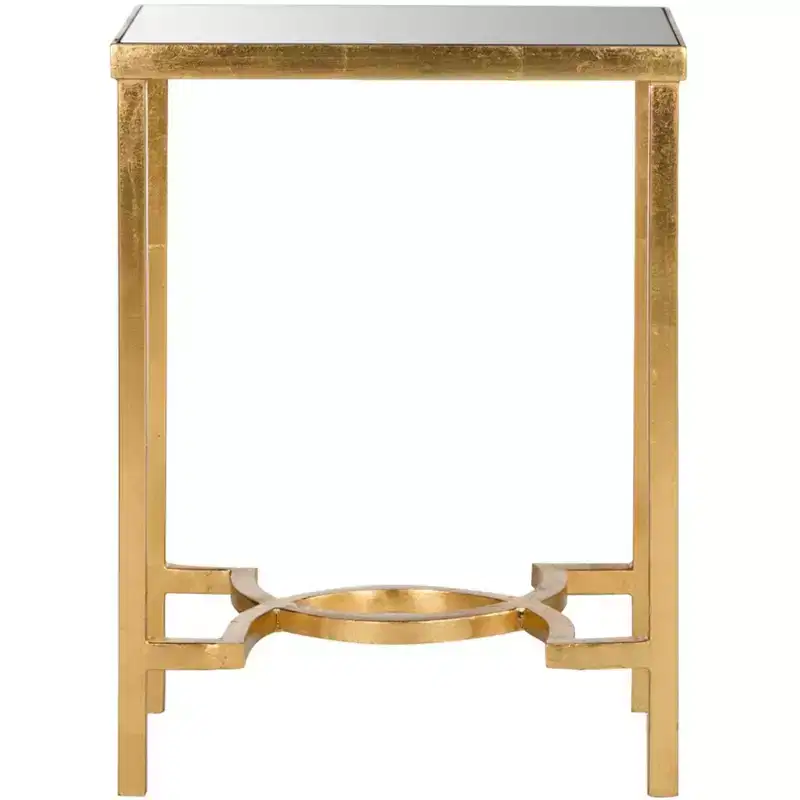 Gold & Mirror End Table â€?Glamorous Accent Side Table for Bedroom & Living Room