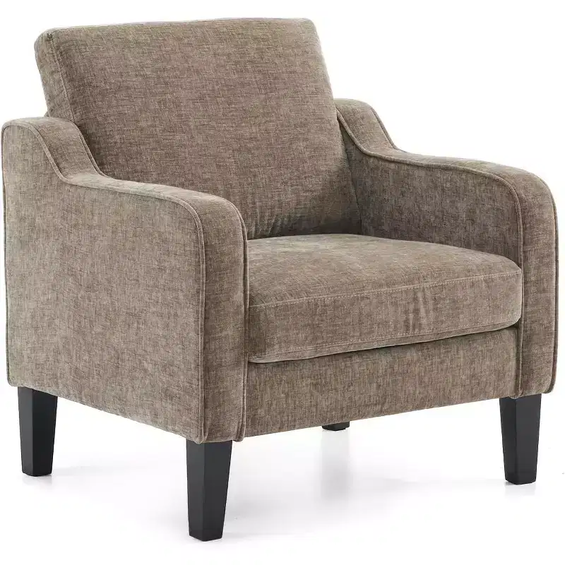 Accent Chair for Living Room, Reading Chair Mid Century Modern Soft Chenille Upholstered Arm Chair