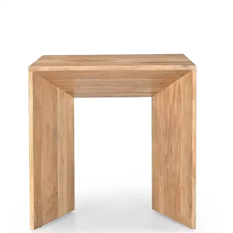 Solid Wood Modern Angled End Table