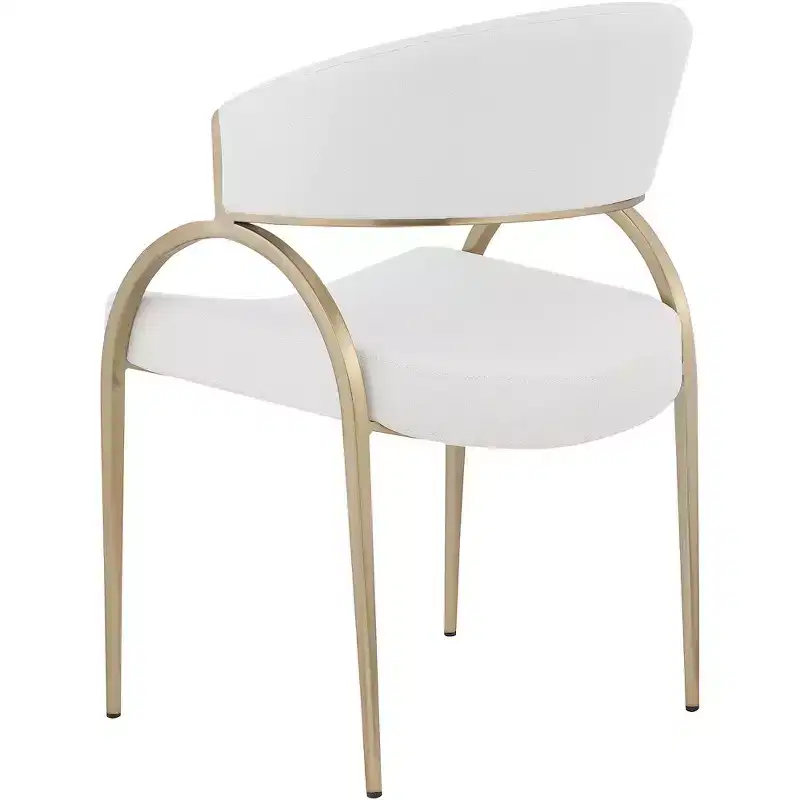 Meridian Furniture,Privet Linen Textured Fabric Dining Chair, Set of 2