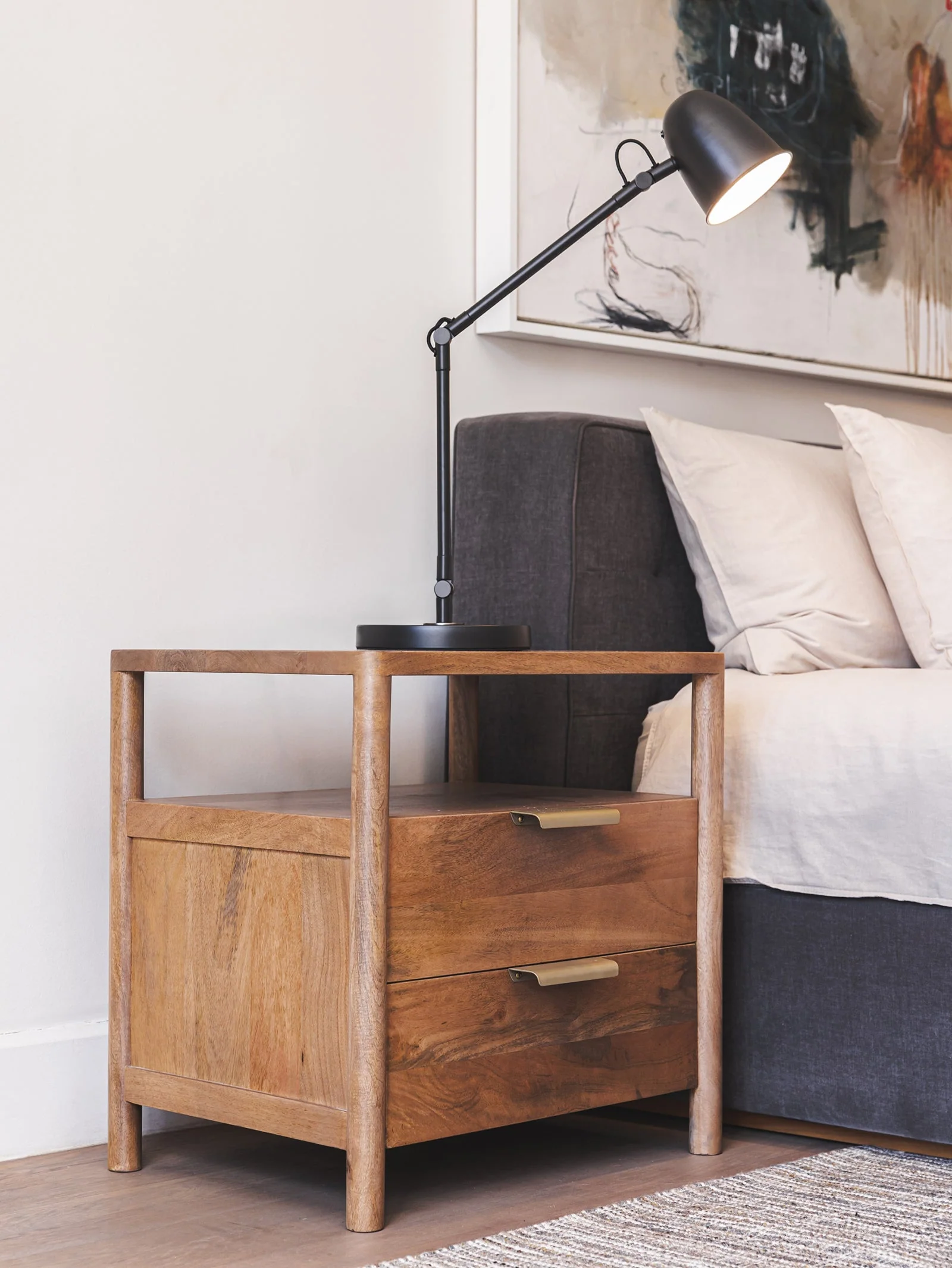 Wood Nightstand for Bedroom