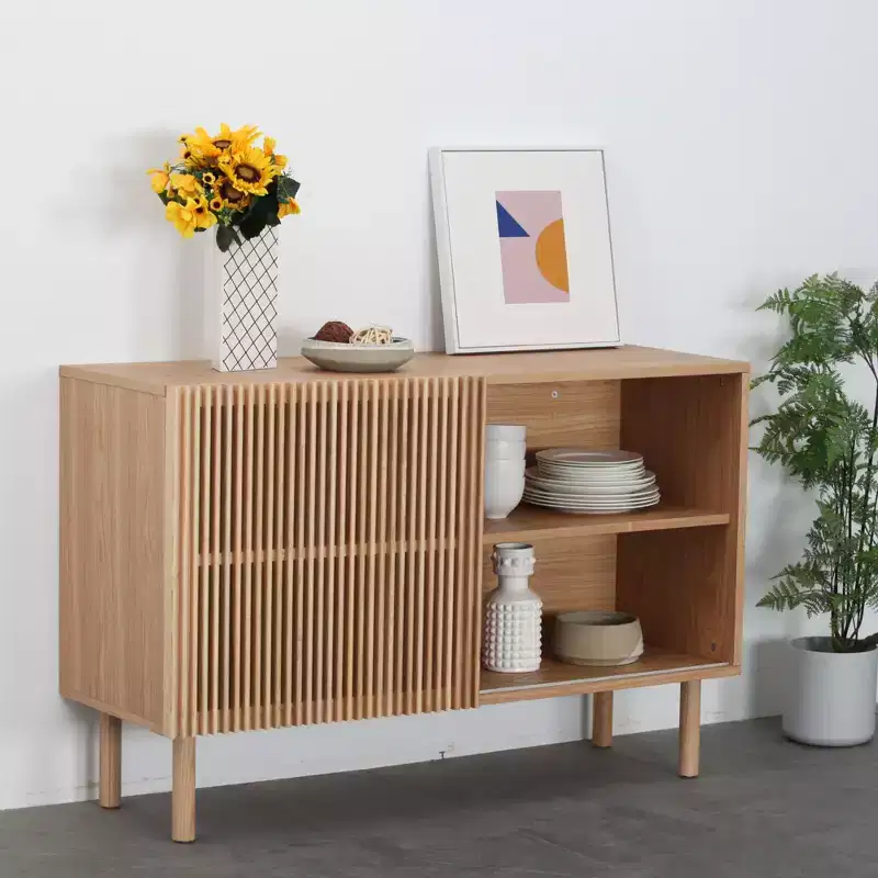 GDFStudio Margaret Modern 48.4 Wood Sideboard with Sliding Door