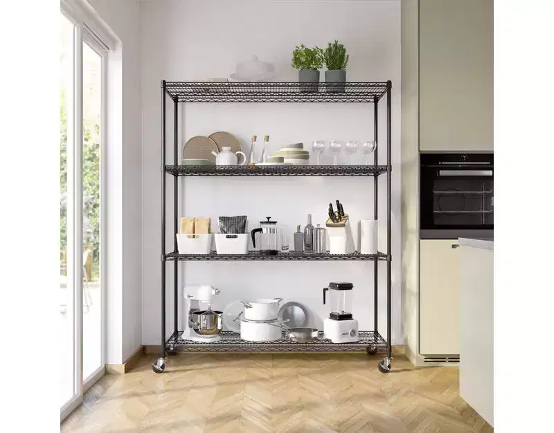 Seville Classics UltraDurable 4-Tier 60 x 24 Steel Wire Shelving Unit