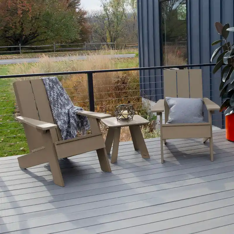 HIGHWOOD 3-piece Adirondack Chairs and Side Table Set