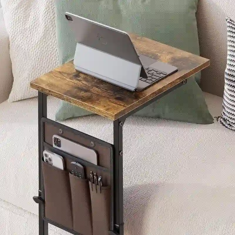 C Shaped End Table - 16D x 12W x 33H