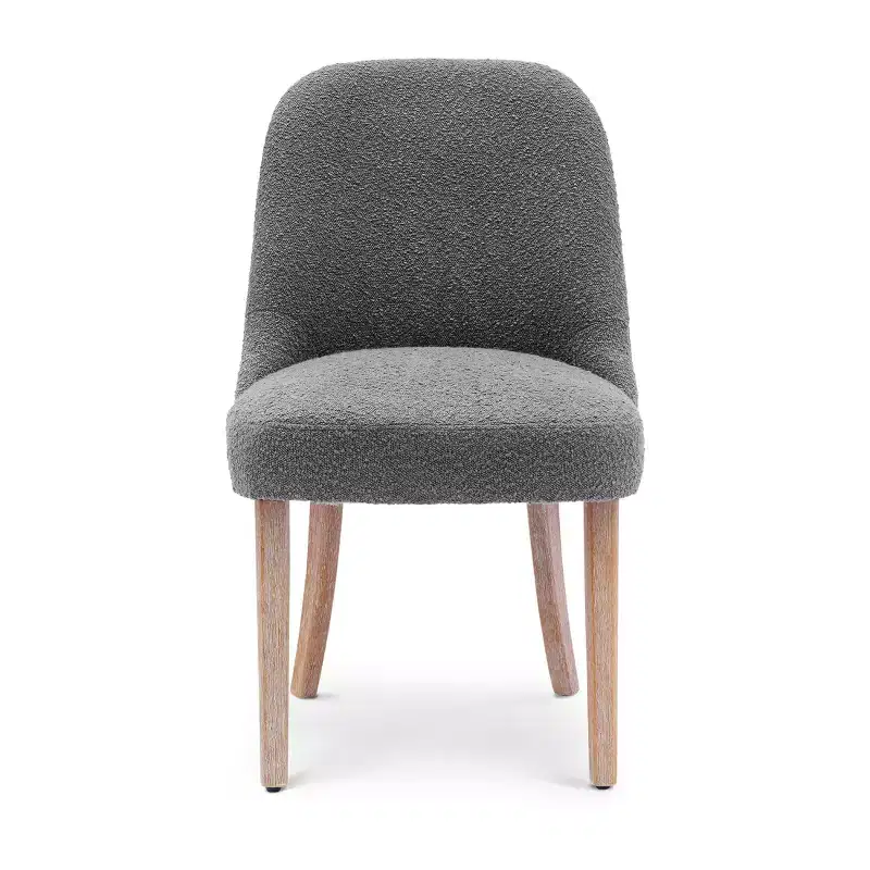 Mid-Century Modern Boucle Upholstered Dining Chair, Set of 6, Water-Resistant Fabric