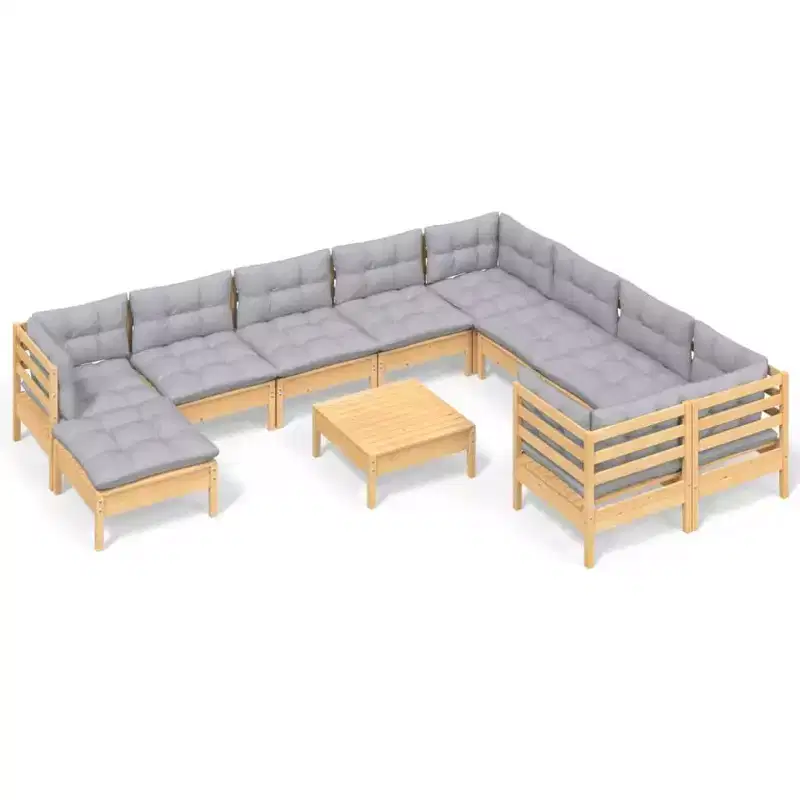 vidaXL Modular Outdoor Lounge Set with Cushions in Different Colors