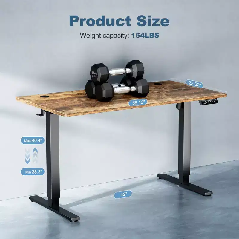 Sweetcrispy 55 Wide Height Adjustable Standing Desk