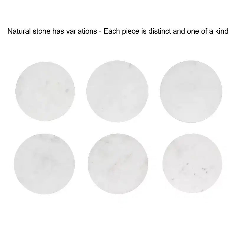 Kate and Laurel LeMaire Marble and Metal Drink Table, White and Gold, 12x12x24
