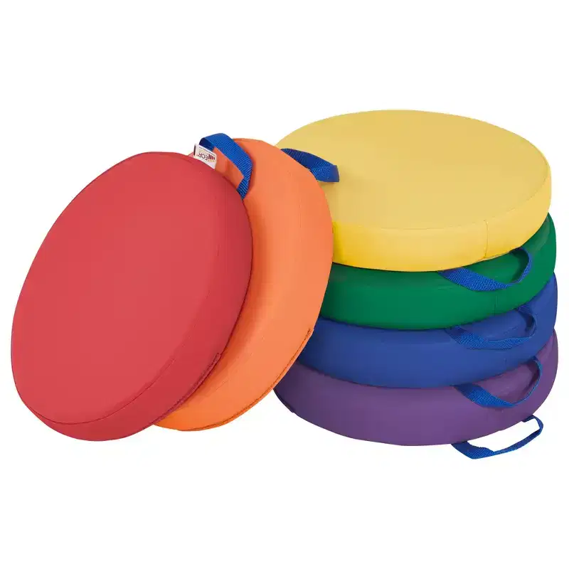 SoftZone Round Floor Cushion with Handle 6-Piece