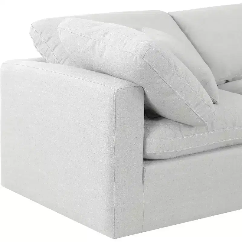 Meridian Furniture Indulge Linen Textured Fabric Modular Sofa