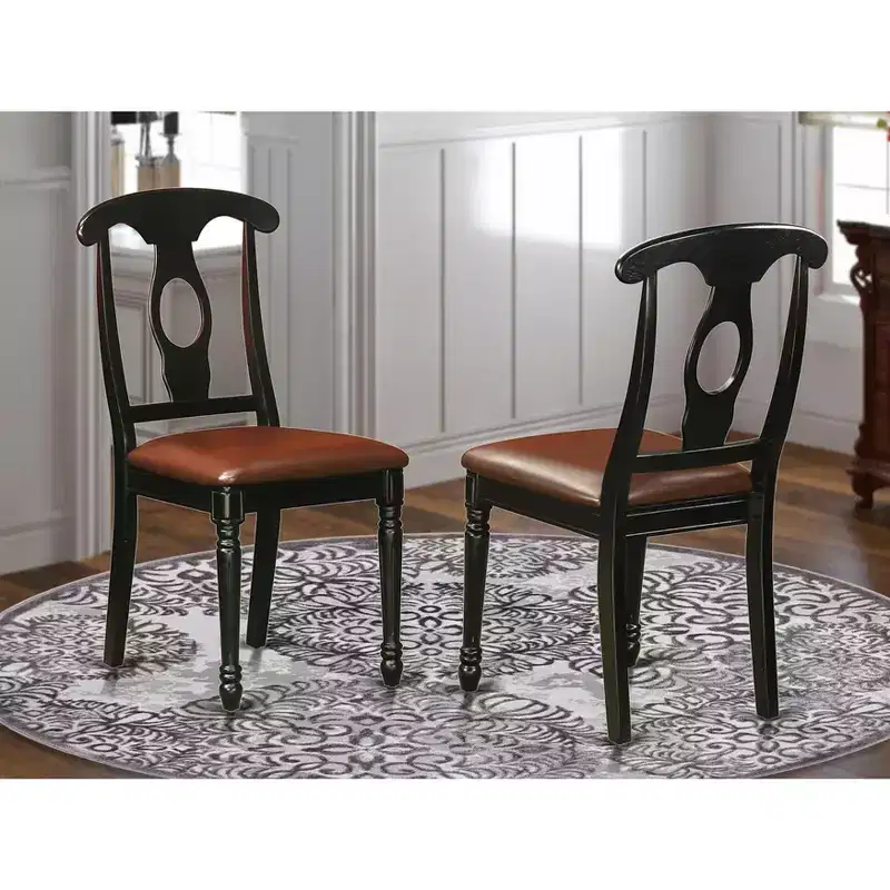 HomeStock Chair Black Antique Style Dining Chair Set Of 2