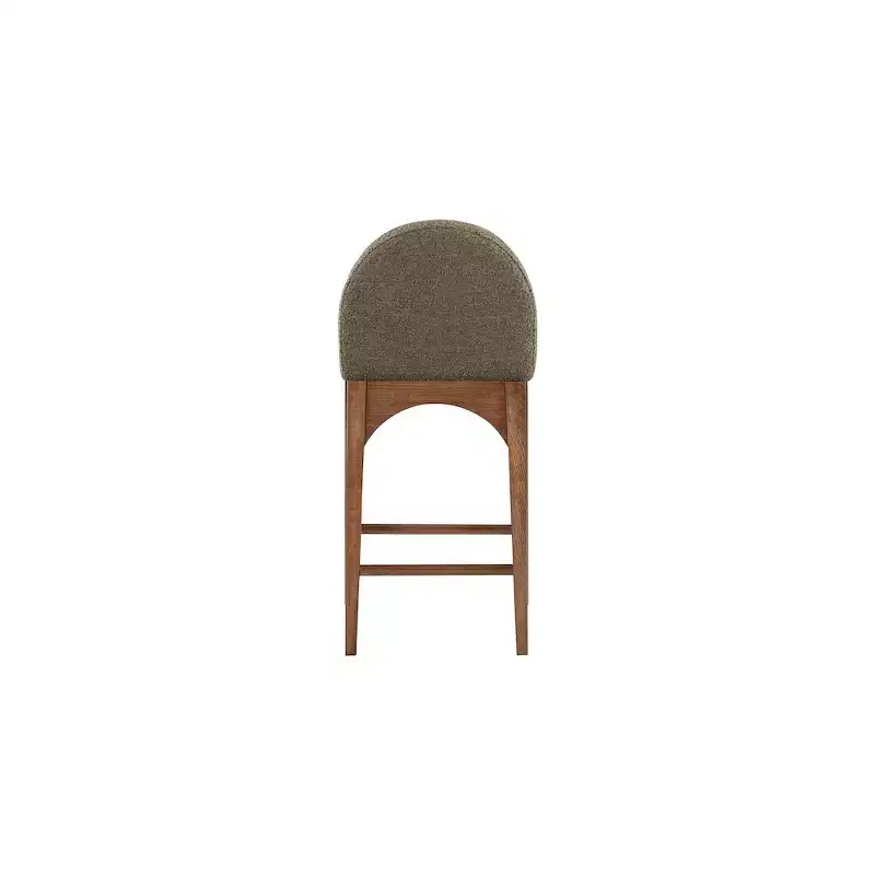 Meridian Furniture,Waldorf Olive Boucle Fabric Stool