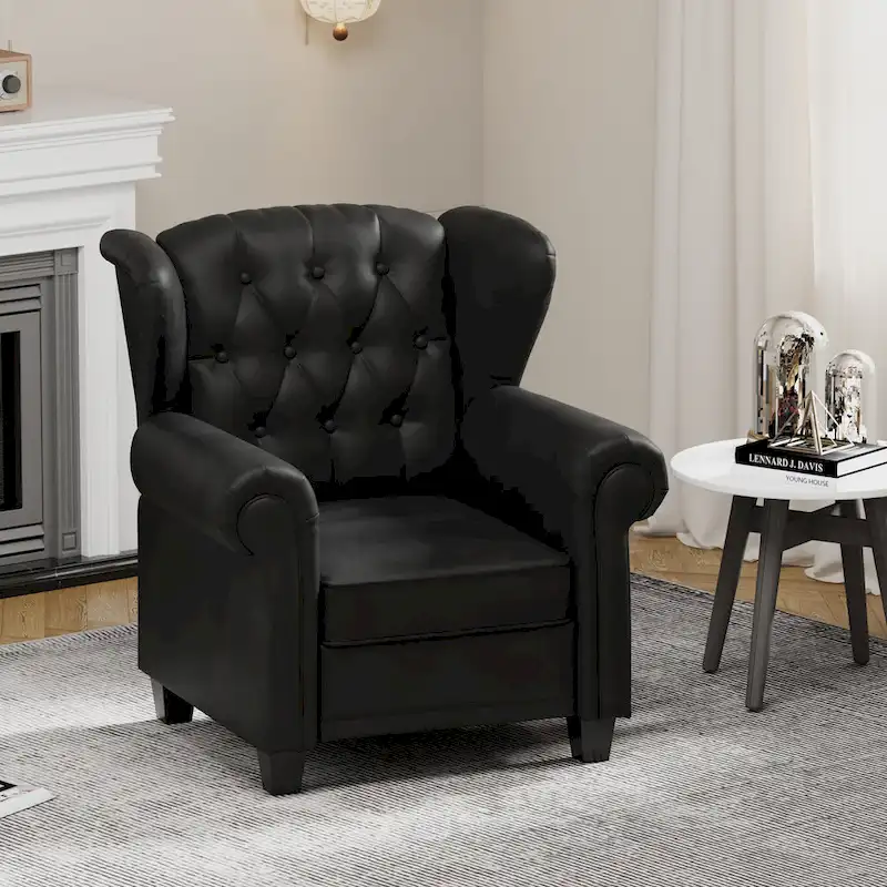 Modern Tufted Push Back Armchair