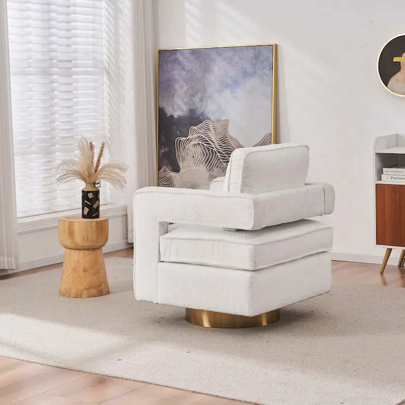 360 Degree Swivel Club Modern Accent Single Sofa Chair