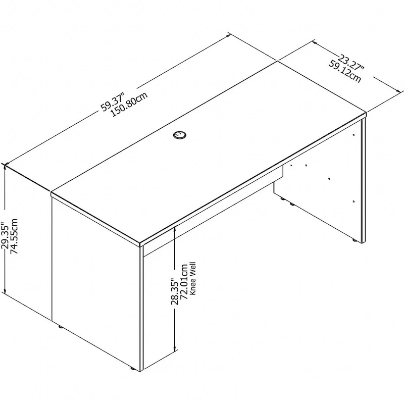 60W x 24D Credenza Desk