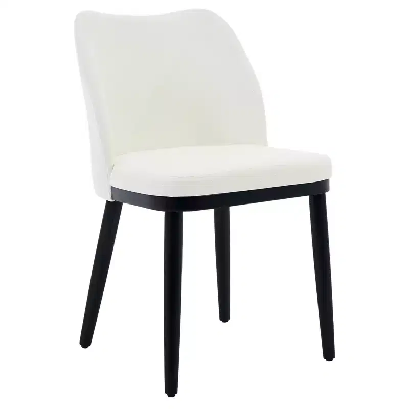 Dining Chairs, Upholstered Fabric Dining Room Side Chairs, Chair for Dining Table with Padded Seat and Wood Legs-Modern Dining Chairs
