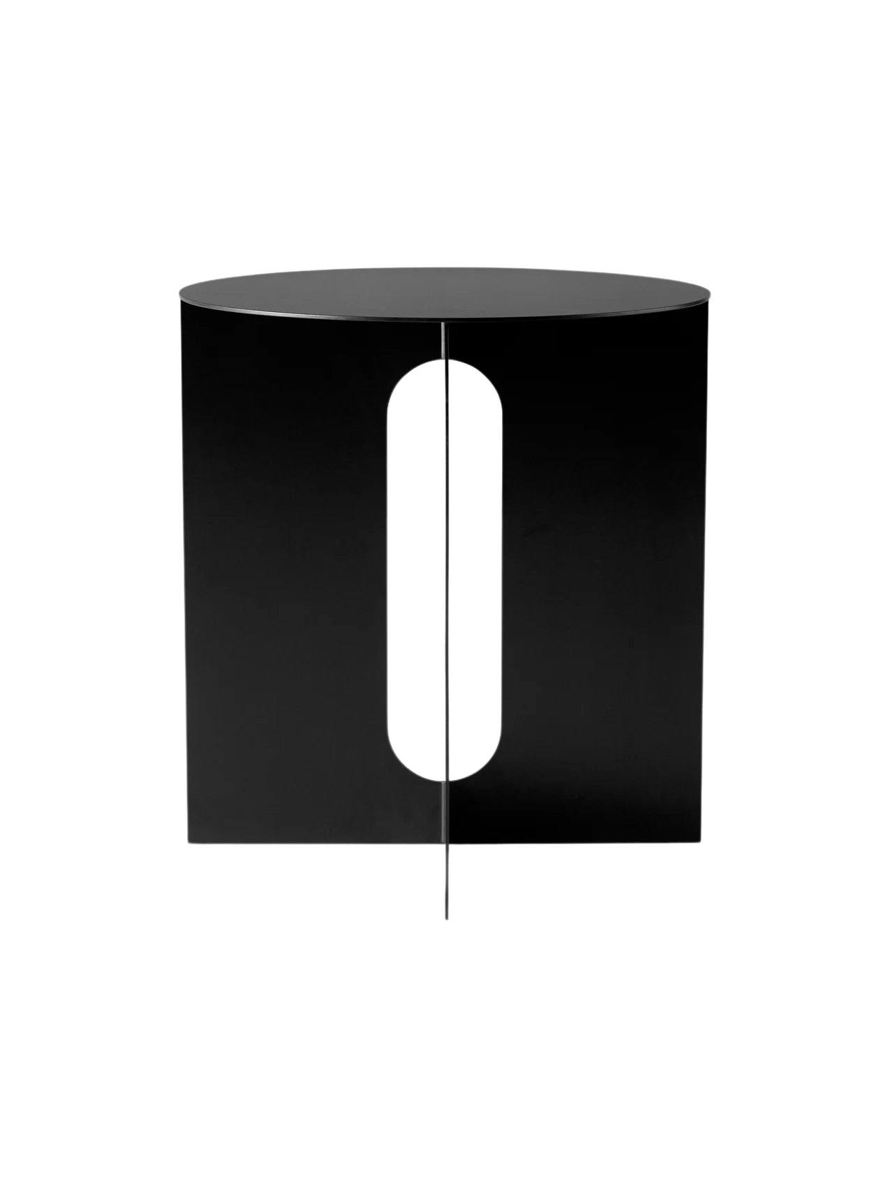 Contemporary Steel & Marble Side Table Ø40 Base with Powder-Coated Legs for Living Room & Bedroom