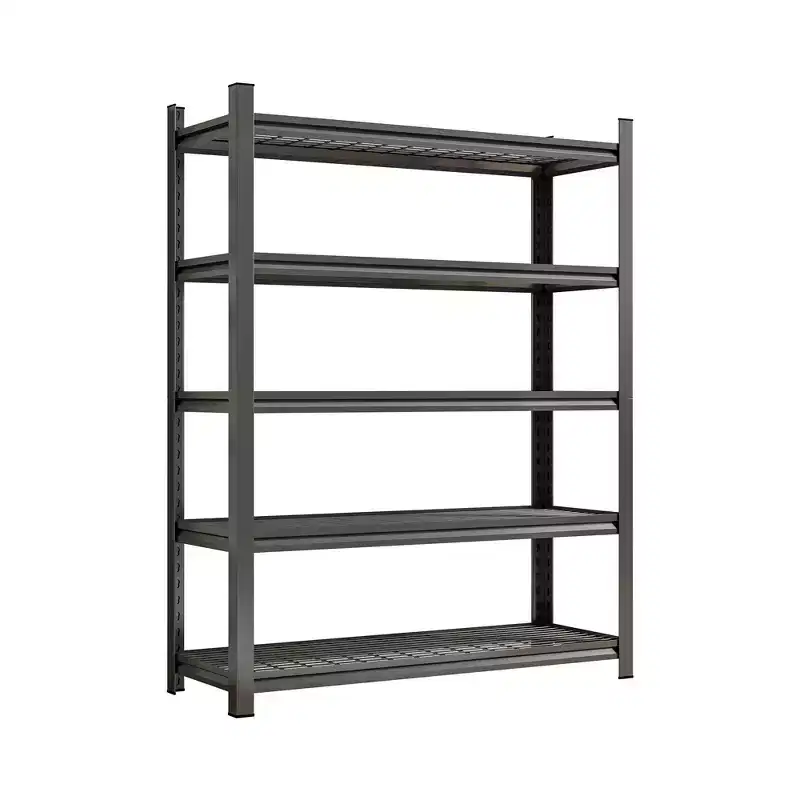 5-Layer Metal Multi-Purpose Storage Rack, Boltless Storage Rack with Gourd Hole Design