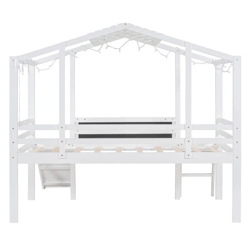 Twin Loft House Bed with Slide