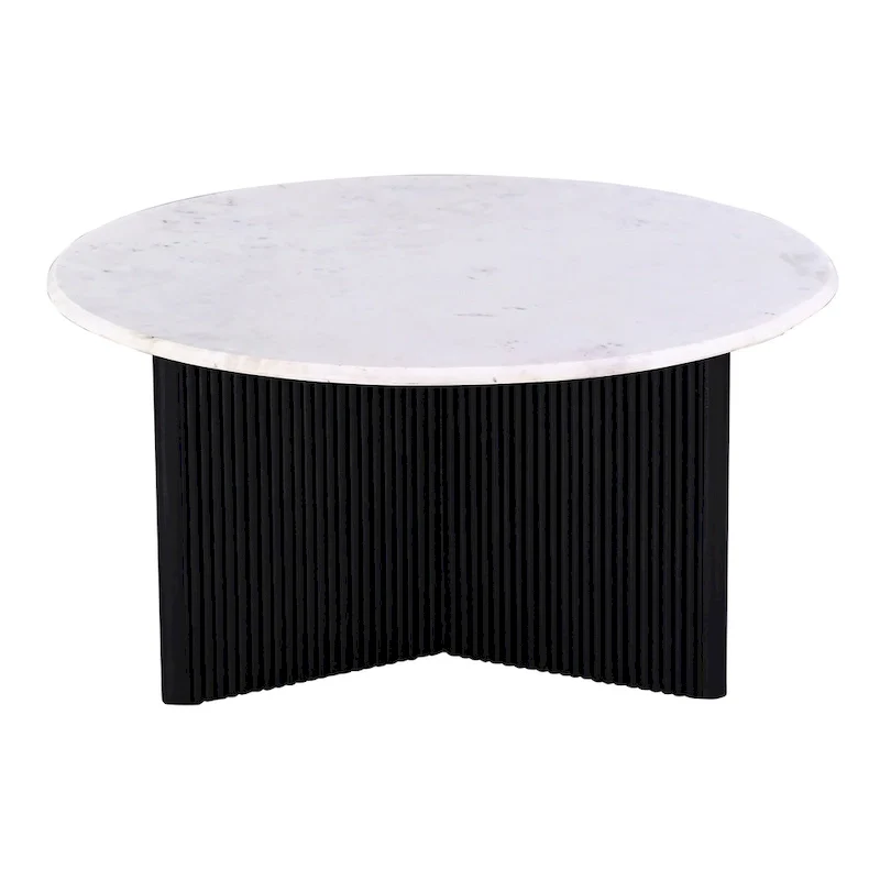 Pearce 31 in. Mable Topped Pedestal Coffee Table