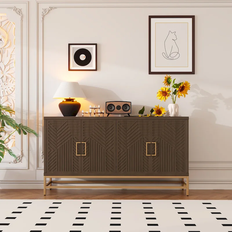 Sideboard Buffet Cabinet with Adjustable Shelves