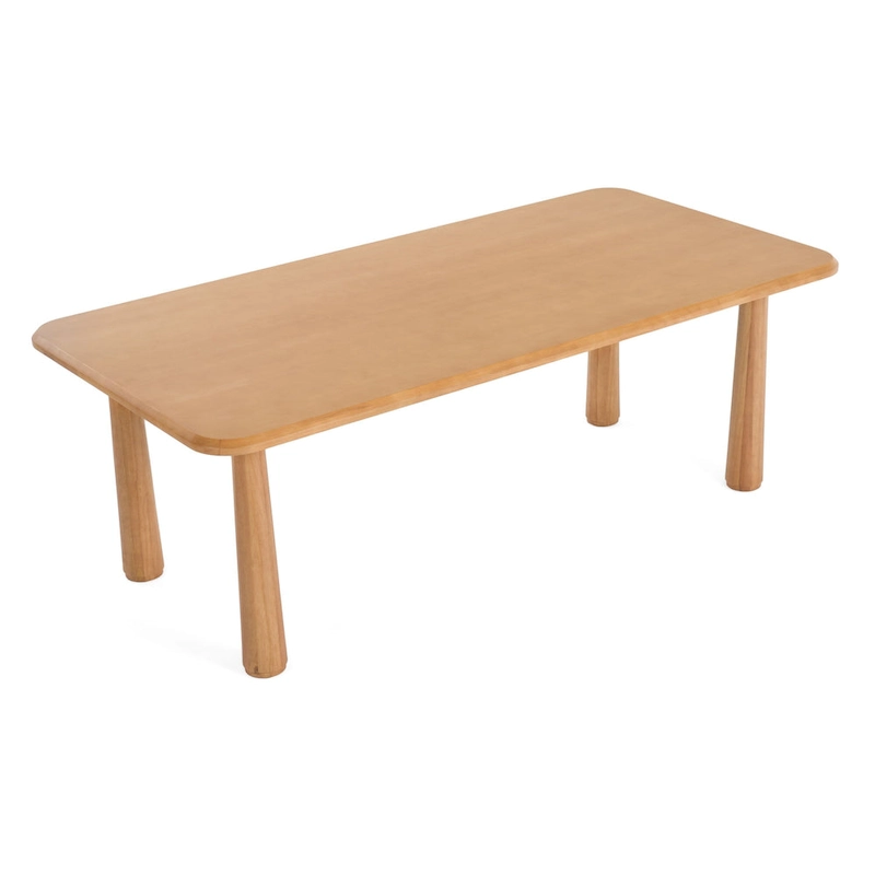Modrest Rhea Modern 87 Natural Acacia Rectangular Dining Table - Beige
