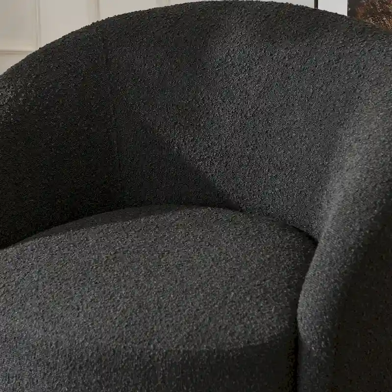 KINWELL 34 Wide Upholstered Swivel Accent Barrel Chair (Set of 2)