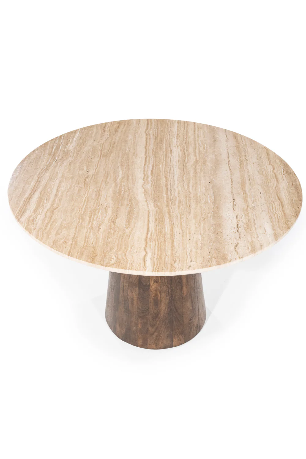 Travertine Pedestal Dining Table