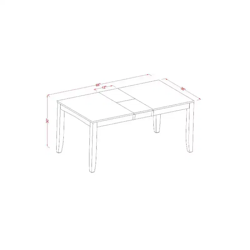 Rectangular Extension Dining Table, Cappuccino / Espresso, Seats 4