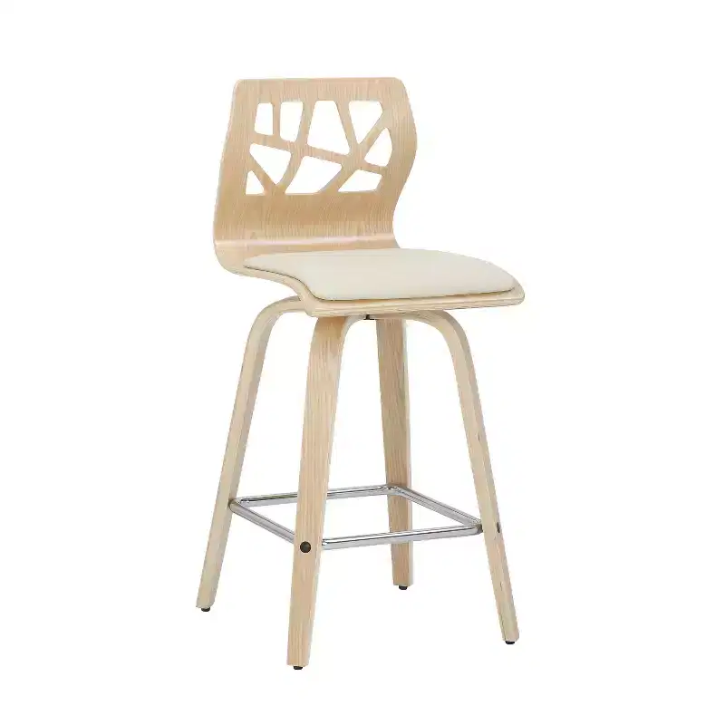 Set of 2 Folia Upholstered Counter Height Barstools - Lumisource