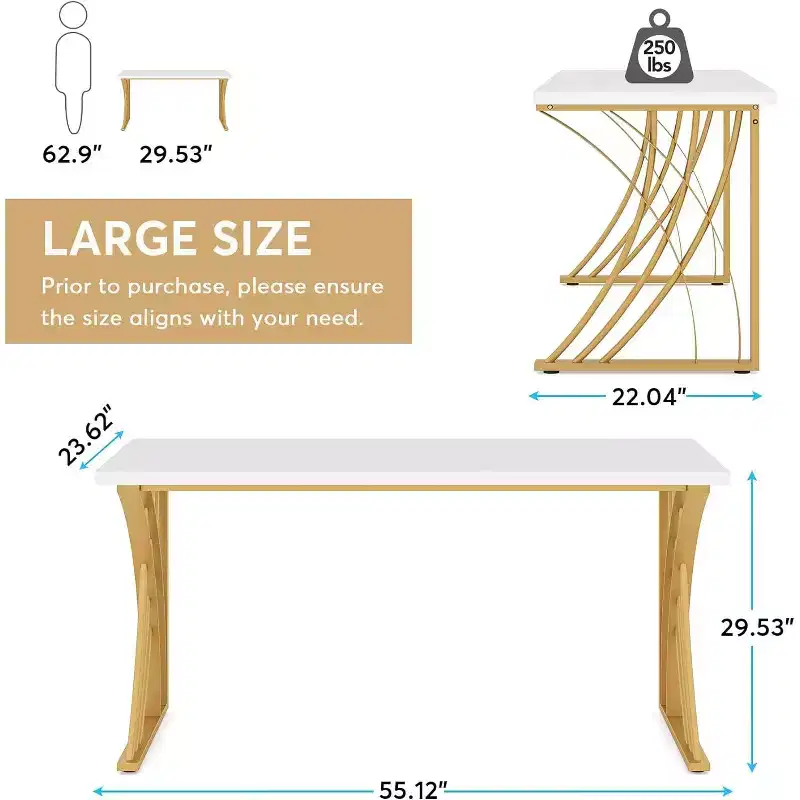 Tribesigns 55.12 Large Modern Computer Desk