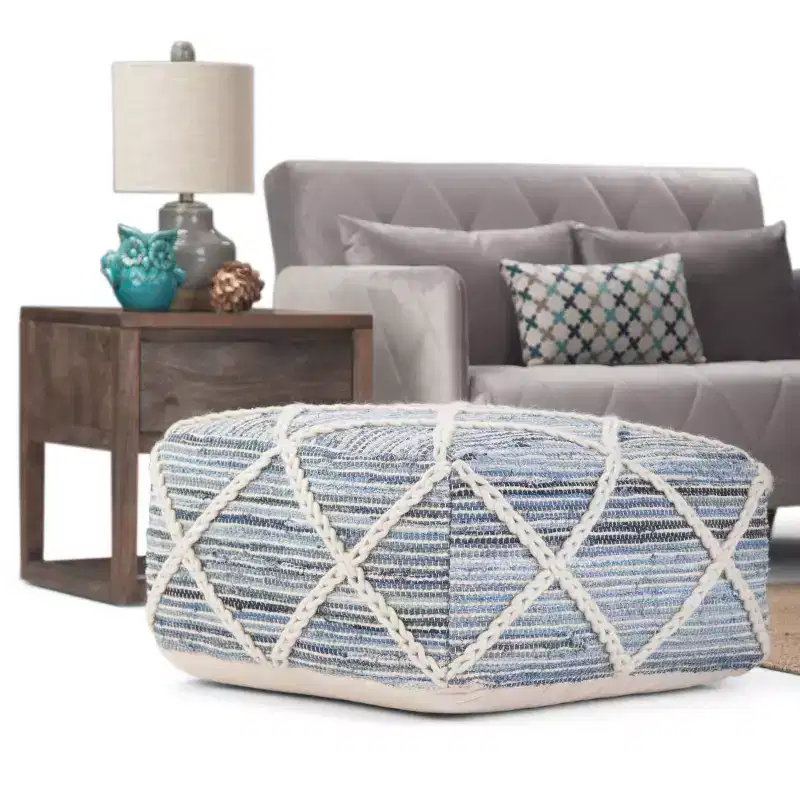 Woodley Square Pouf - WyndenHall