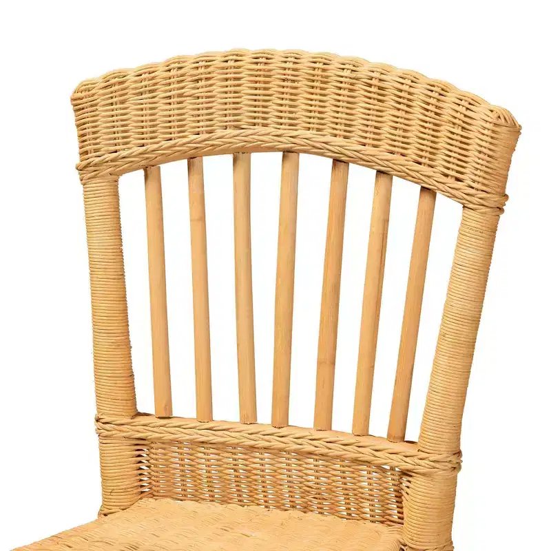bali & pari Barito Natural Rattan Counter Height Barstool: Bohemian Design, No Assembly Required