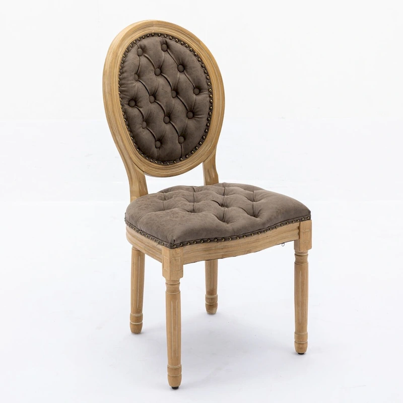 Wood Frame Dining Chair with Nailhead Trim,Set of 2