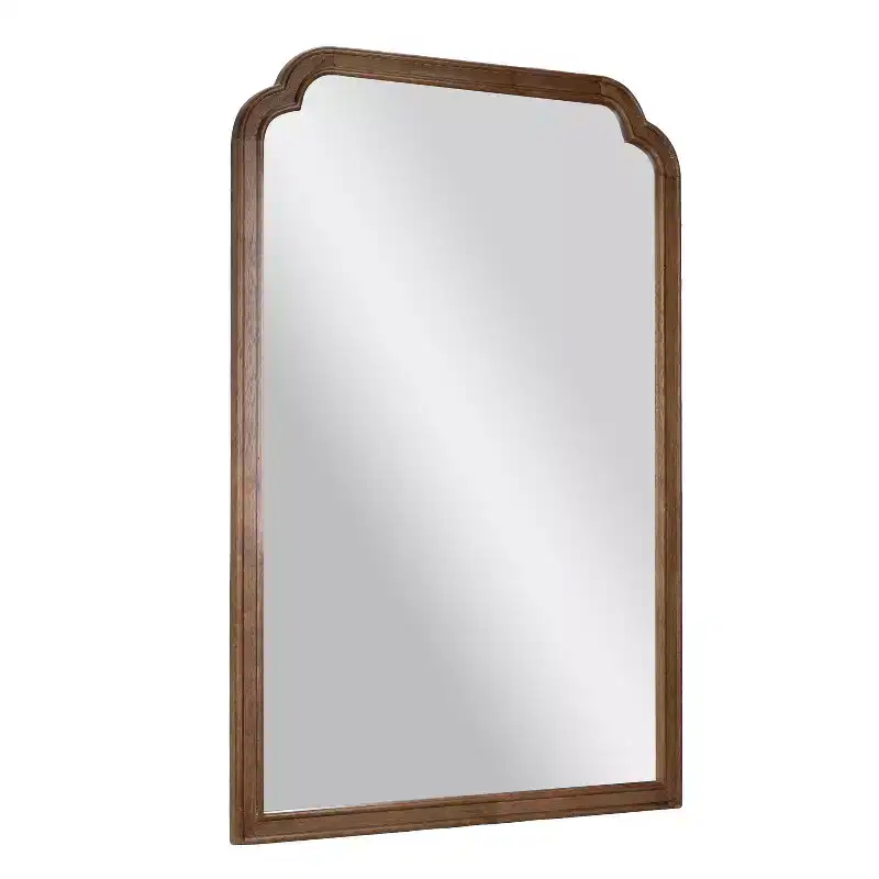 Emma and Oliver Wall Mirror with Solid Wood Frame and Silver Backed Glass for Clarity for Entryways, Dining Rooms & More