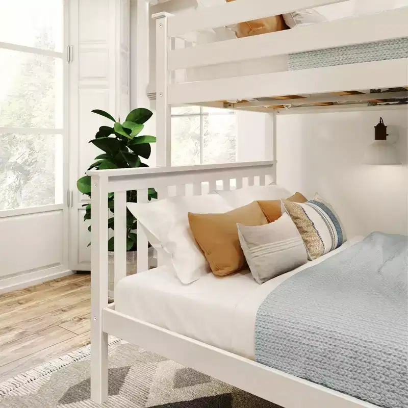 Solid Wood Twin over Full Bunk Bed, No Box Spring Needed, Low VOC, 400 lb Capacity