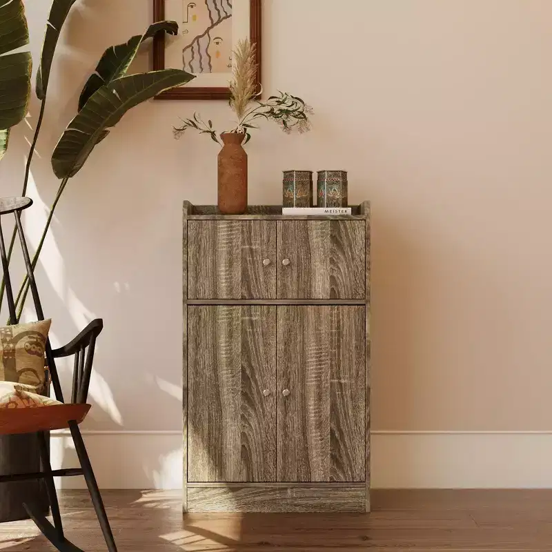 Kitchen Storage Cabinet, Freestanding Sideboard Buffets Cabinet with Door for Dinning Room Living Room Bathroom