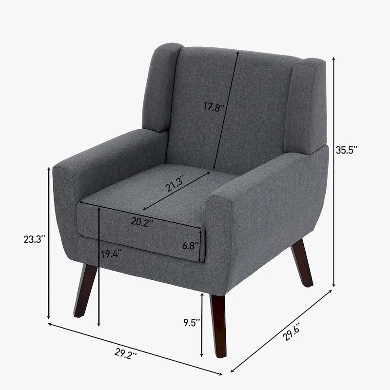 Modern Armchair Upholstered Accent Chair Set of 2