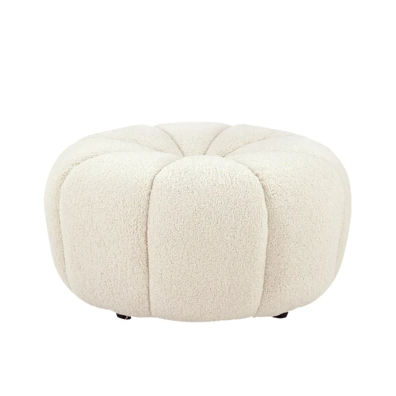 Pompeii Boucle Ottoman, Cream