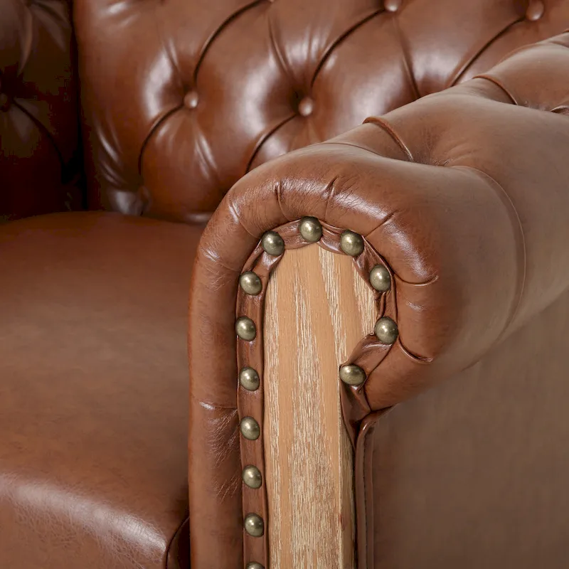 Castalia Chesterfield Tufted Club Chair by Christopher Knight Home - 39.00 L x 33.50 W x 28.00 H