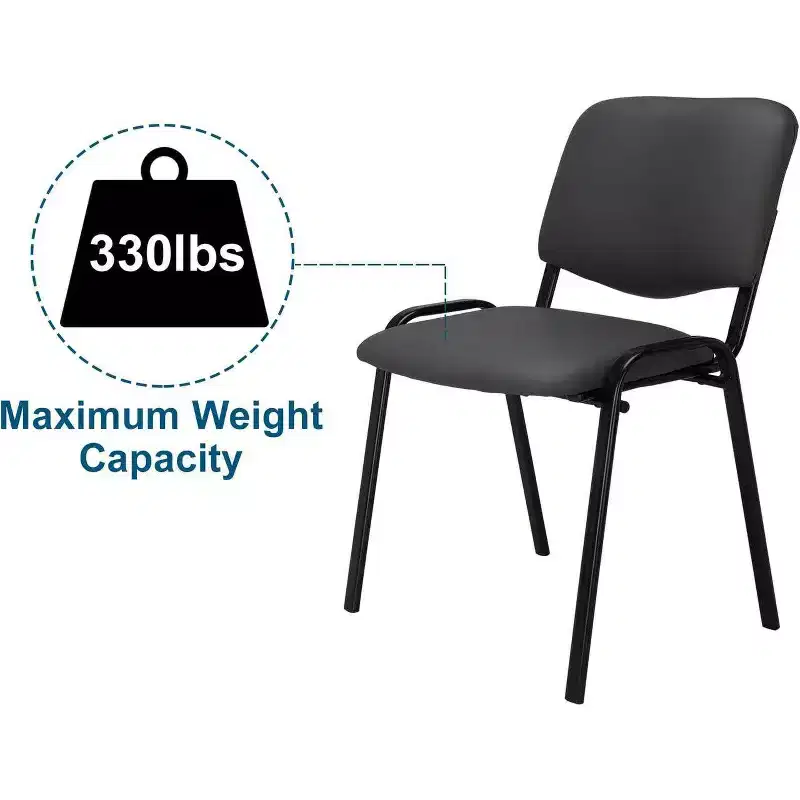 Karl Home 5-Pack PU Waiting Room & Conference Room Stackable Chairs