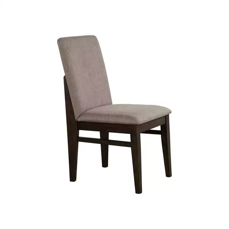 Dark Gray Upholstered Armless Dining Chair, Set of 2