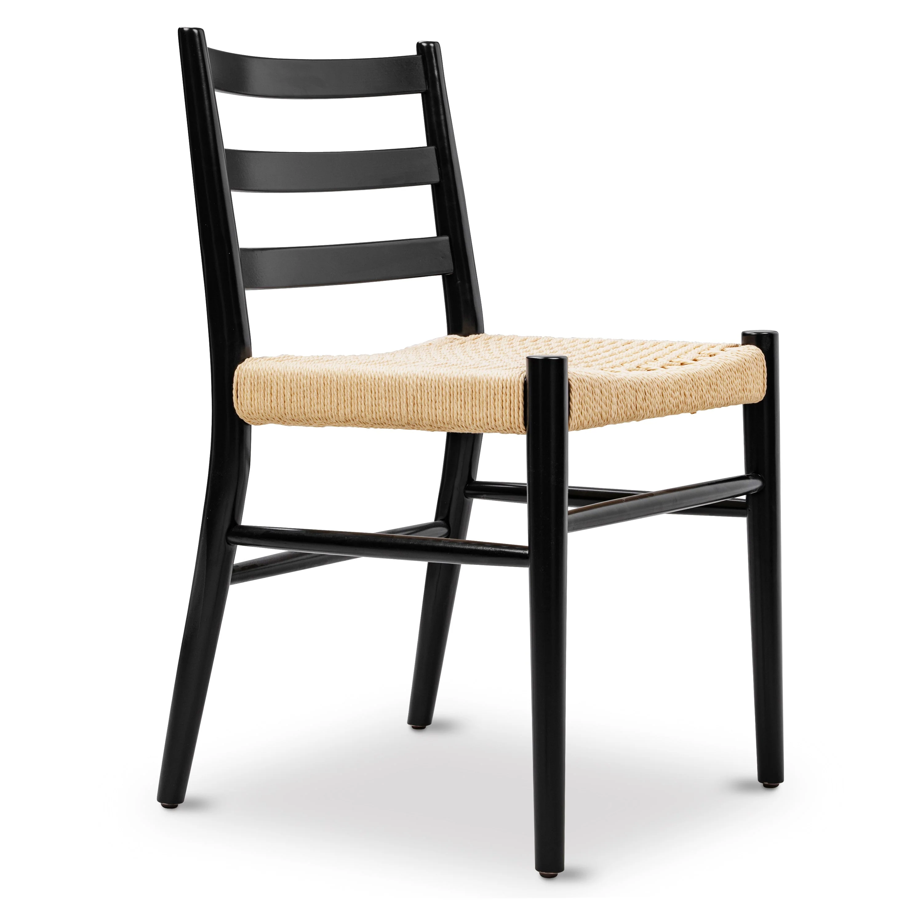 Traditional Black Dining Chair with Kiln-Dried Wood Frame