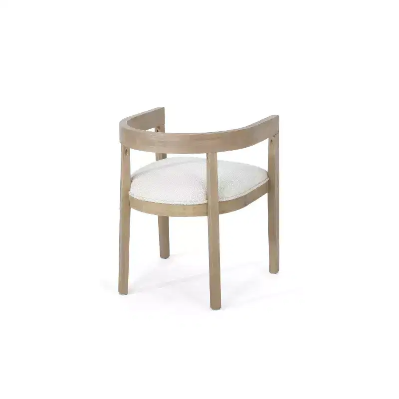 GDFStudio Ladieu Rustic Fabric Upholstered Wood 5 Piece Dining Set
