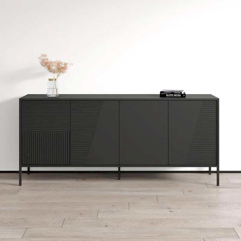 Modern Sideboard with Decorative Door Panels - Style 04