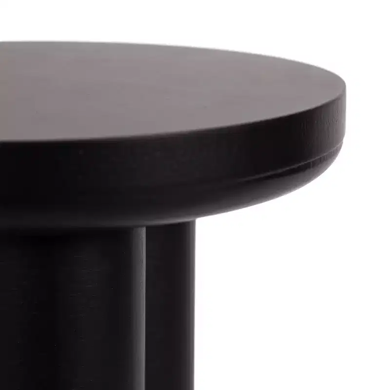Pylar Round Drink Table – Black Tripod Wood Accent Table, 21