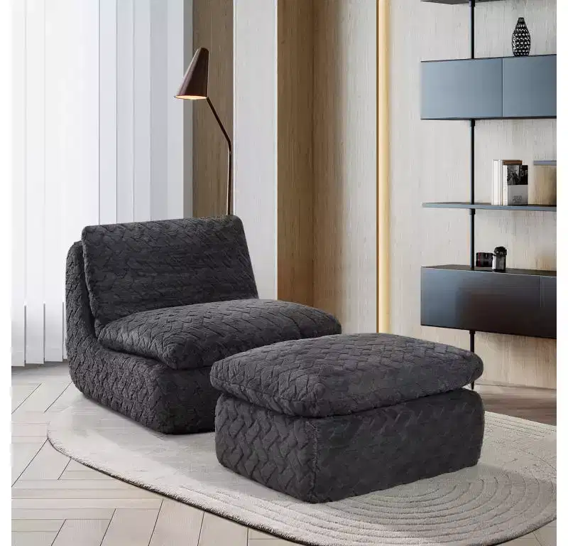 Full Compression Swivel Sofa Chair with Ottoman, Memory Foam, 360° Swivel, Ergonomic Design