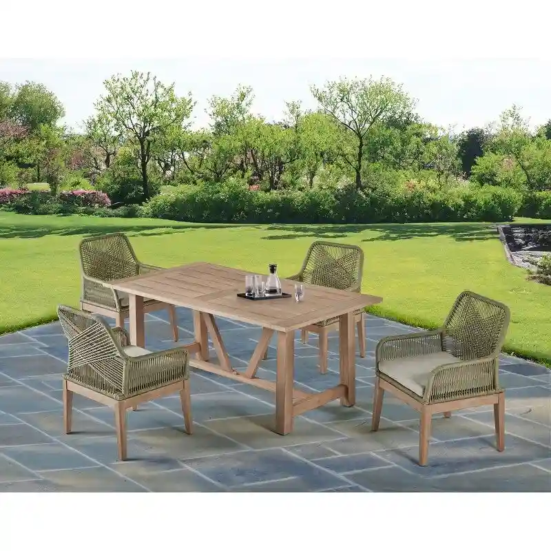 Best Quality Furniture Wood Patio Sets with Umbrella Hole