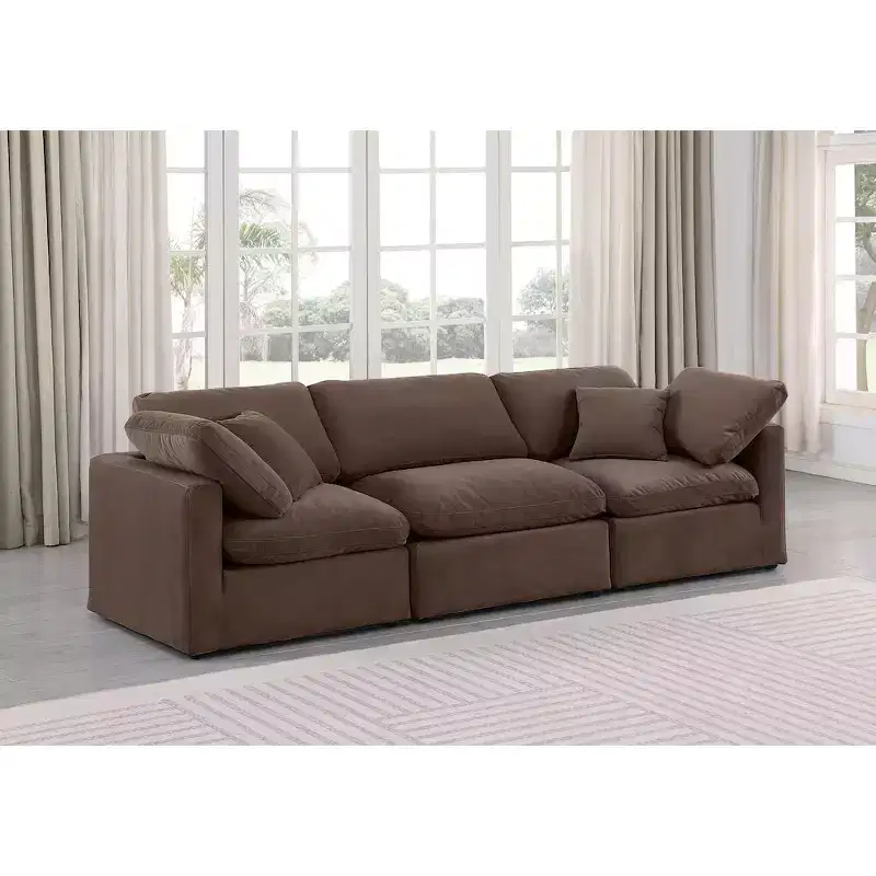 Indulge Brown Velvet Sofa